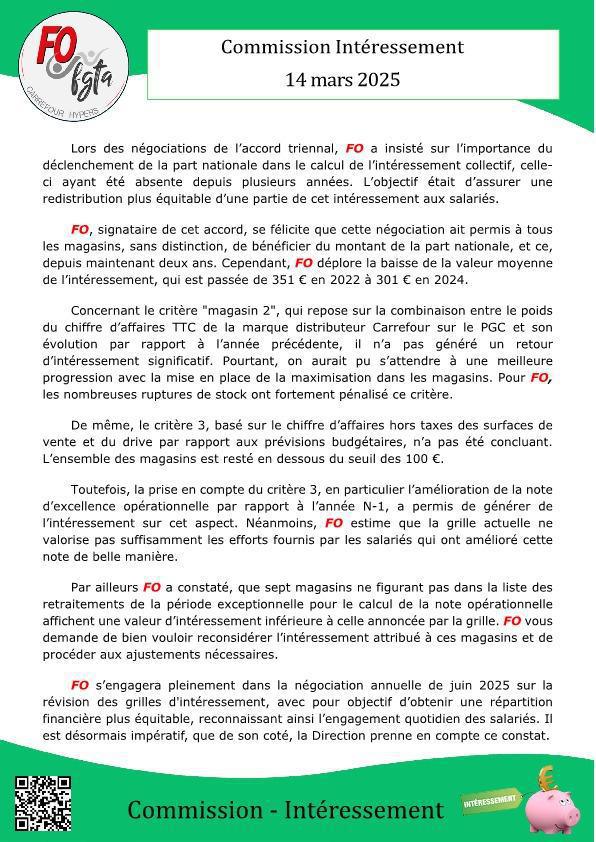 Intéressement : tous les magasins ont bénéficié de la part nationale Intéressement : tous les magasins ont bénéficié de la part nationale