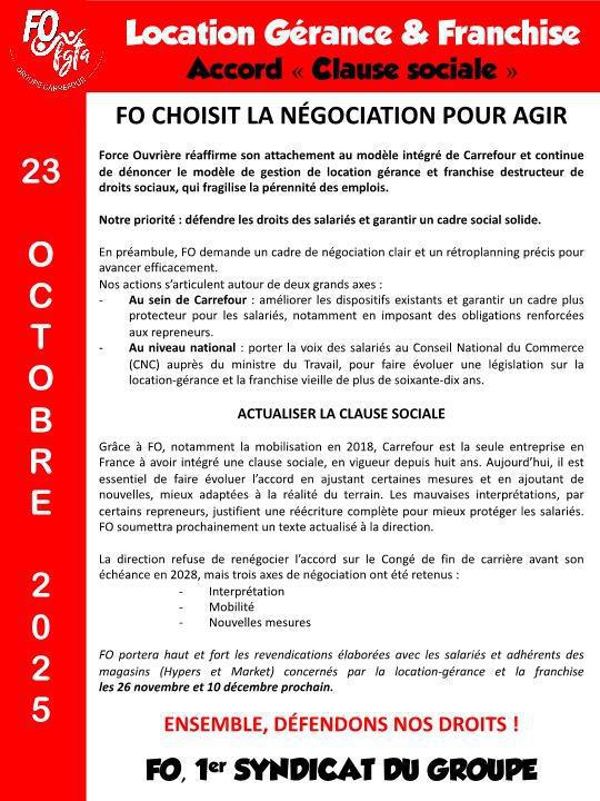 Location-gérance et franchise : FO choisit la négociation pour agir  Location-gérance et franchise : FO choisit la négociation pour agir