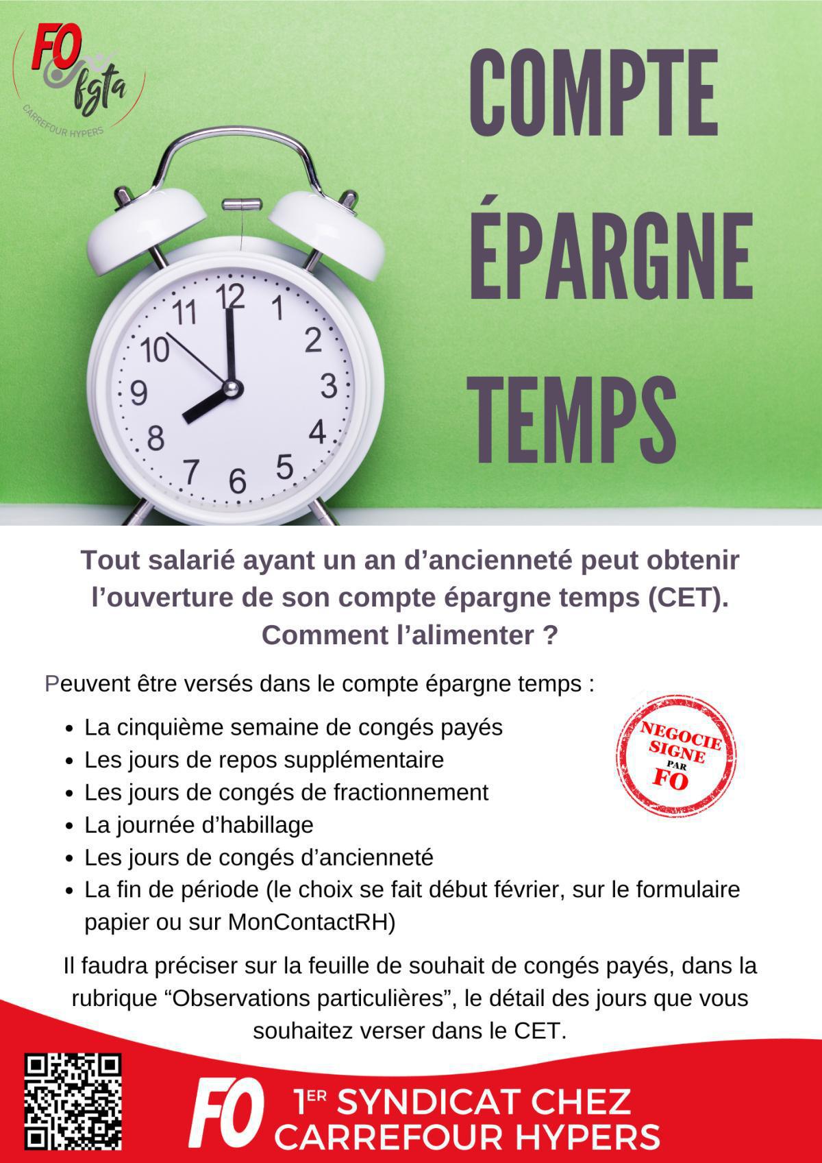 Compte Épargne Temps (CET) : comment l'alimenter ?