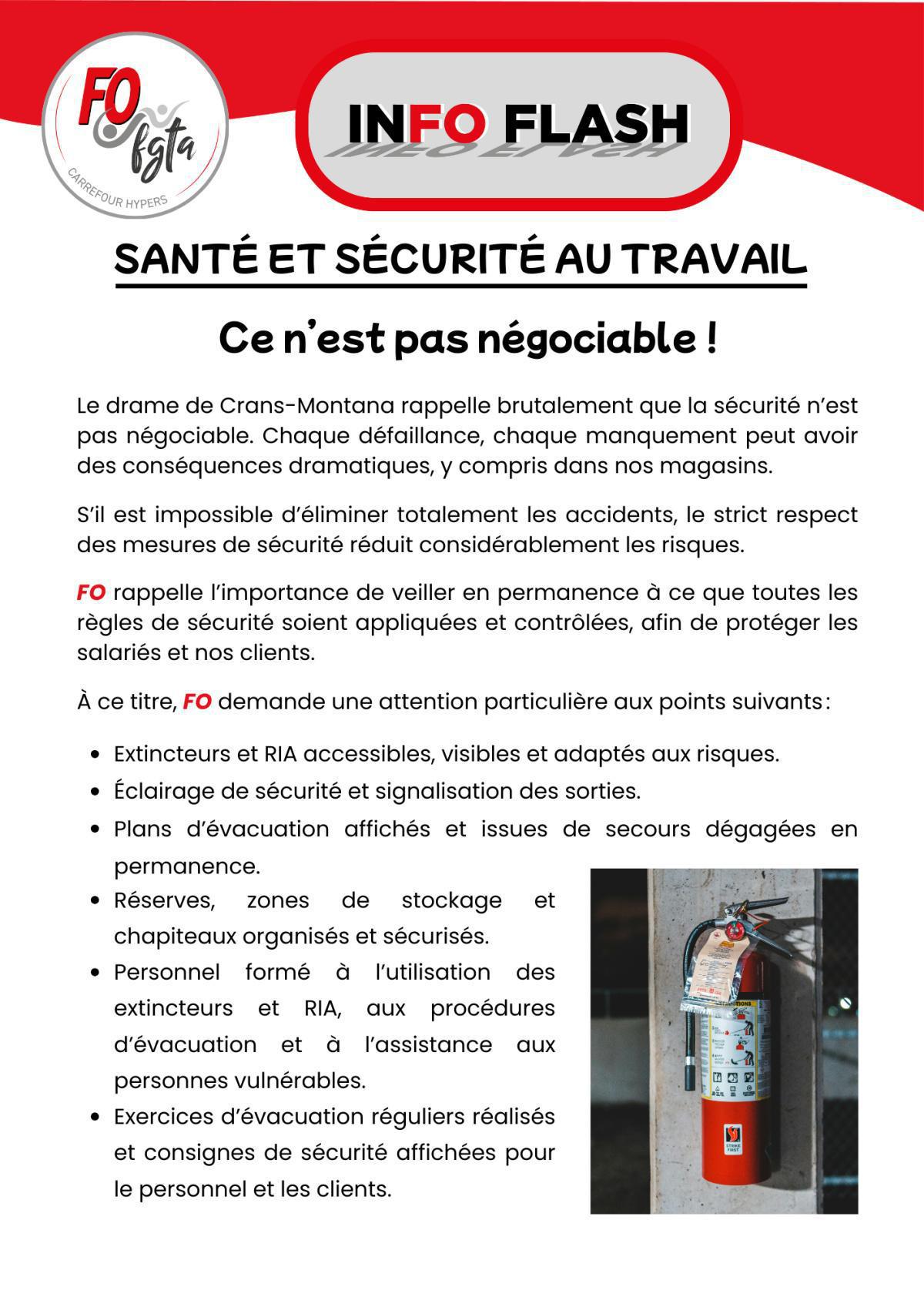 Santé et sécurité au travail : ce n'est pas négociable !