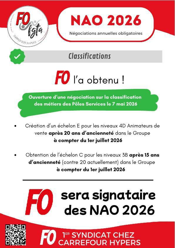 NAO 2026 : FO signera l'accord