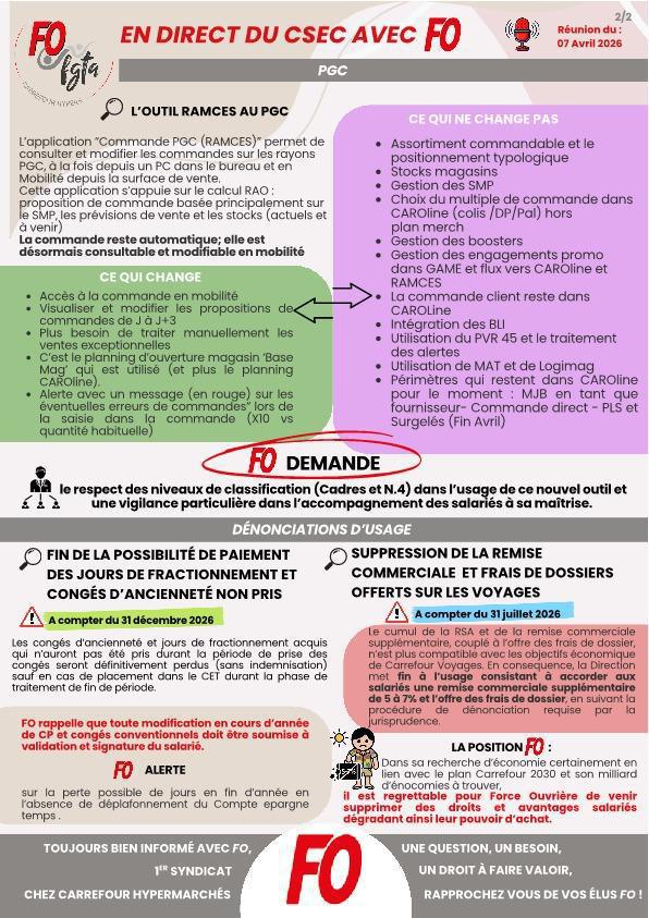 En direct du CSE central