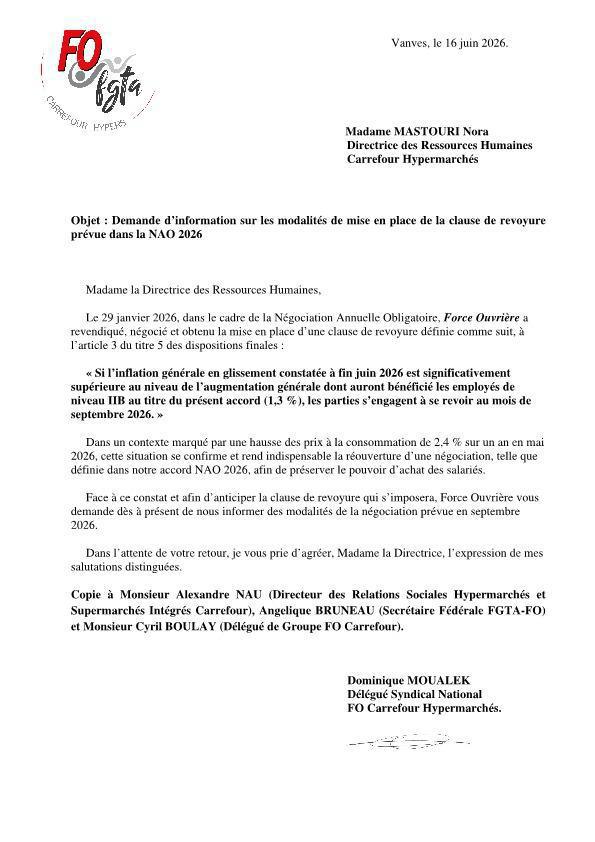 Inflation : FO demande l'ouverture d'une négocation sur les salaires