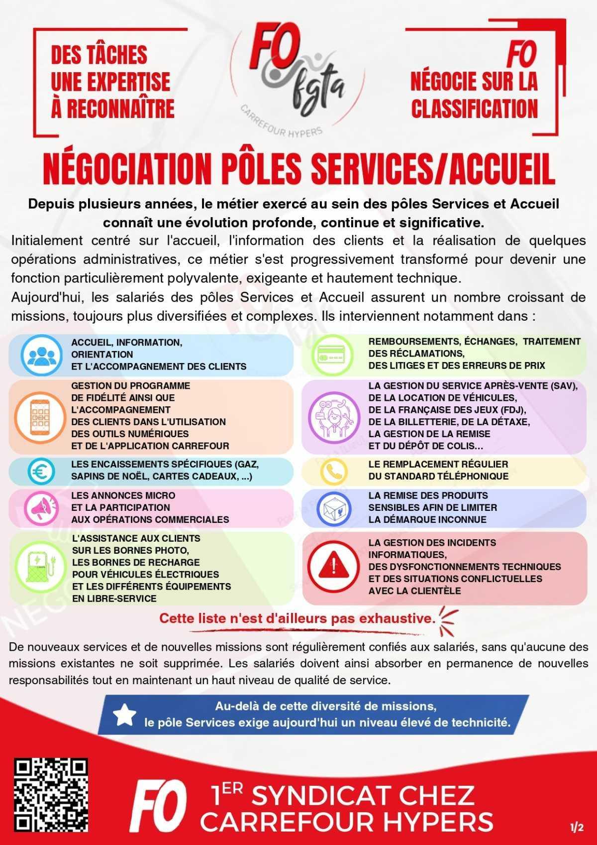 Négociation Pôle services/Accueil : 1ère réunion