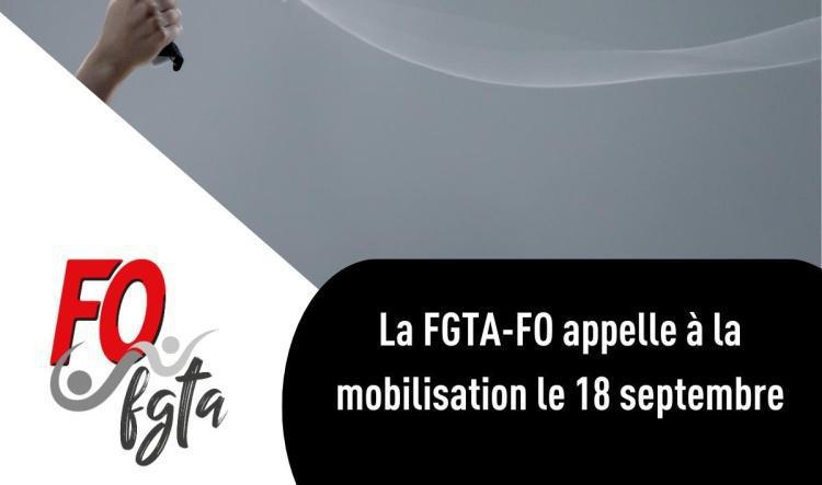 La FGTA-FO appelle à la mobilisation le 18 septembre