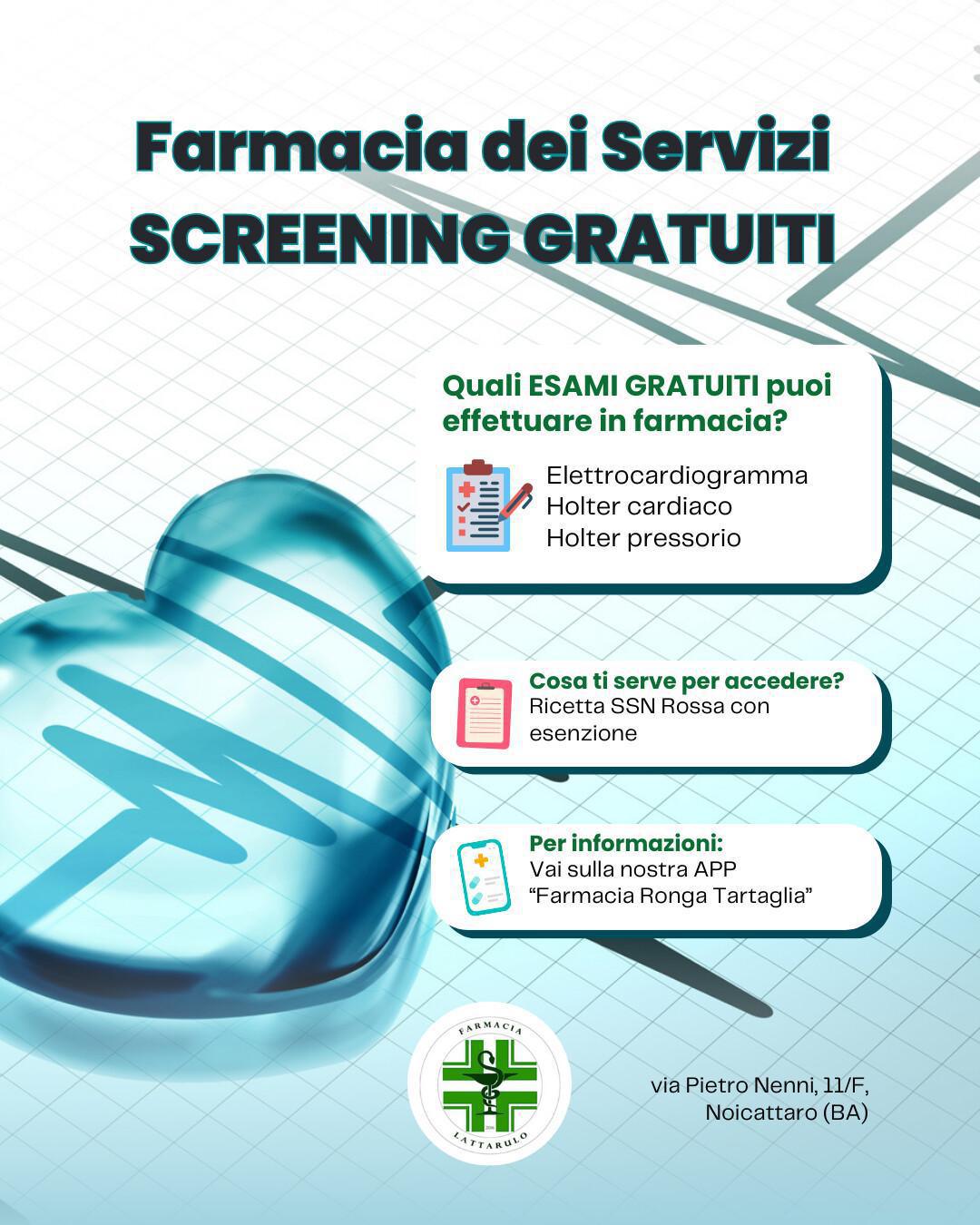 Farmacia dei Servizi - screening gratuiti