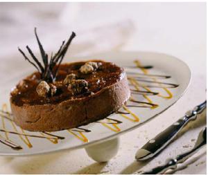 La tarte au chocolat et Pineau des Charentes