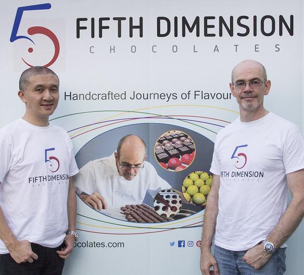 Les co-fondateurs de Fifth Dimension Chocolates- Albert and Russell