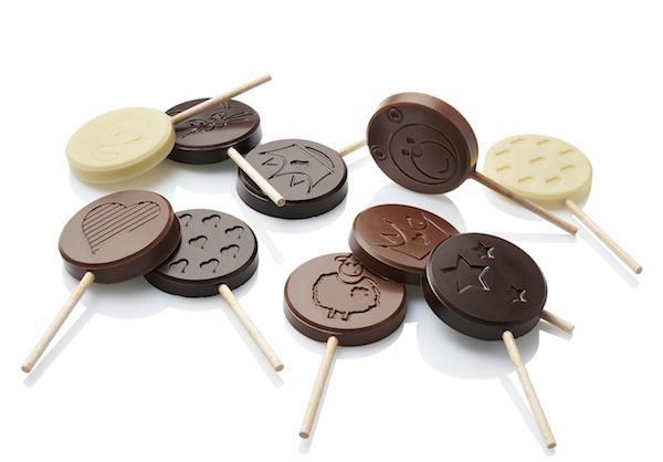 Sucettes 3 parfums chocolat-Caffet©