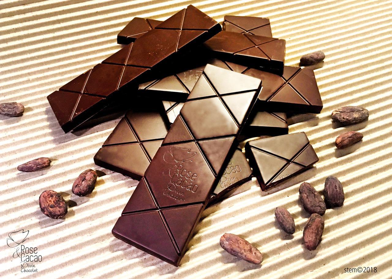 Tablette Rose et Chocolat