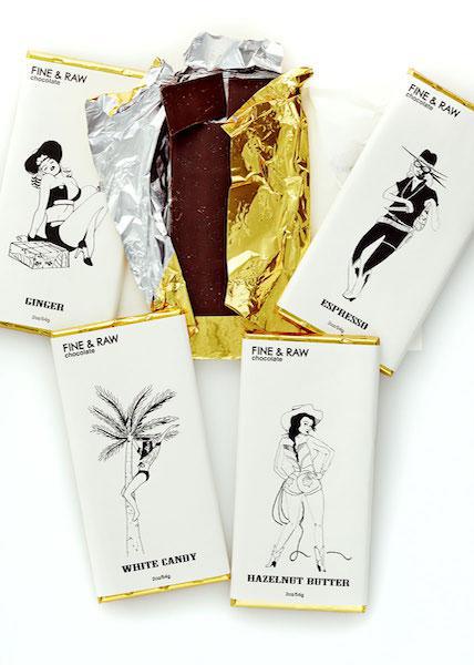 Les tablettes de Fine and Raw chocolates©