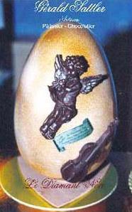 Oeuf décoré en chocolat