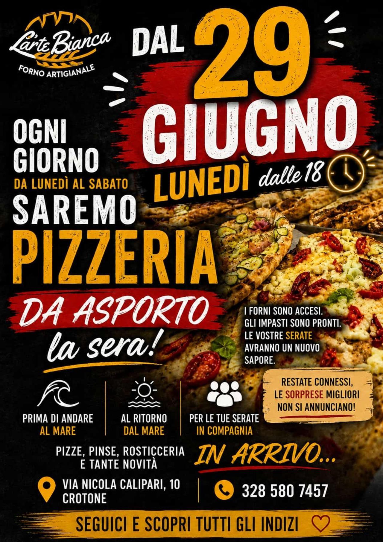 Inaugurazione Pizzeria da Asporto de L'arte Bianca Forno artigianale 