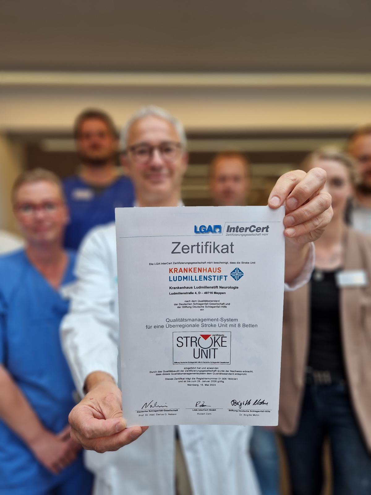 Neu zertifiziert: Stroke Unit beim Ludmillenstift Neu zertifiziert: Stroke Unit beim Ludmillenstift