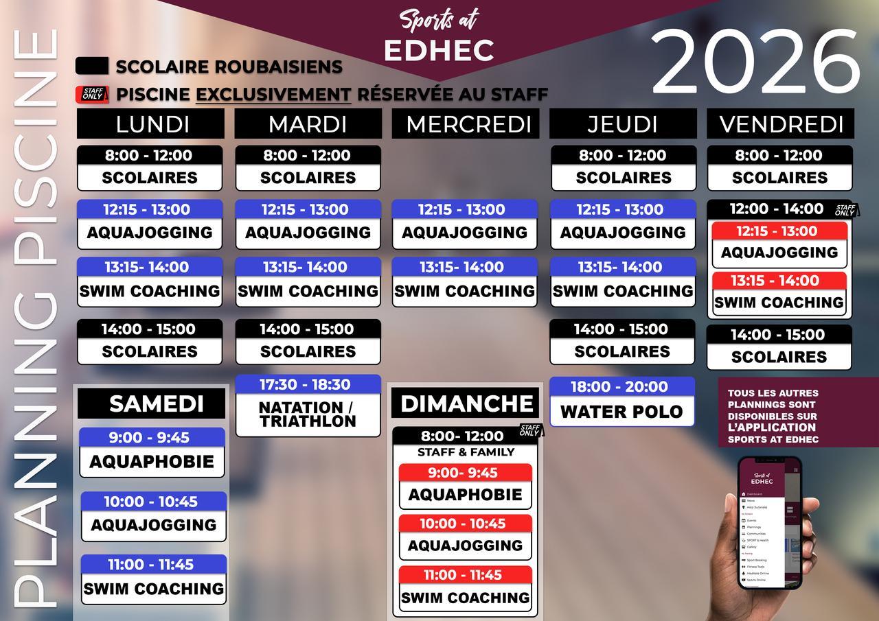 Planning Piscine