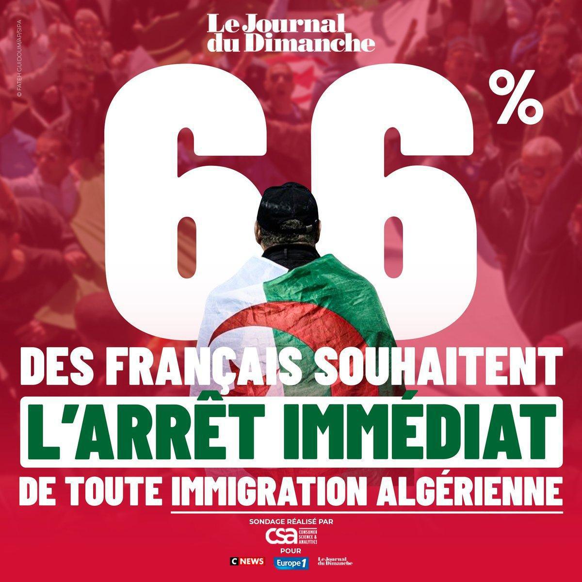 استطلاع صادم: ثلثا الفرنسيين يطالبون بوقف الهجرة الجزائرية استطلاع صادم: ثلثا الفرنسيين يطالبون بوقف الهجرة الجزائرية