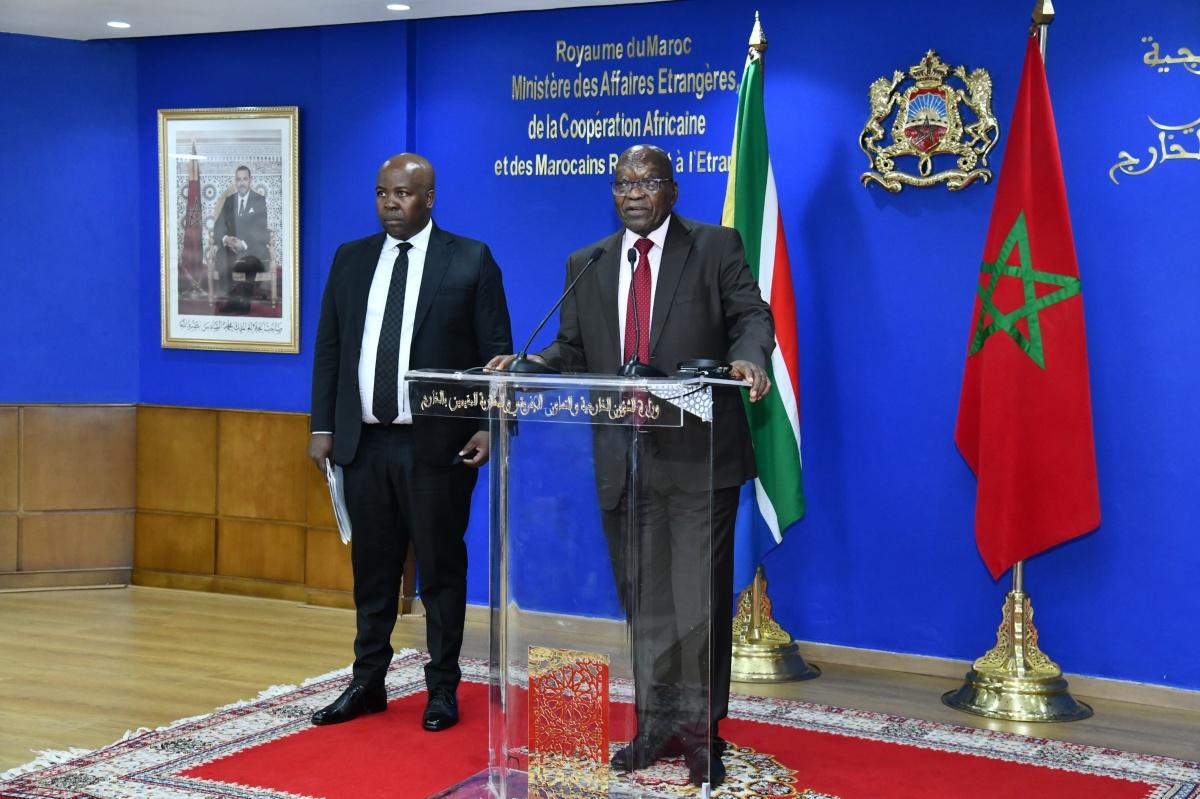 التحول السياسي في جنوب إفريقيا: زوما يلتقي بوريطة ويدعم المغرب التحول السياسي في جنوب إفريقيا: زوما يلتقي بوريطة ويدعم المغرب