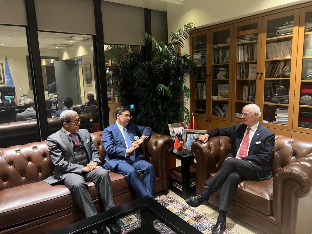 بوريطة يلتقي دي ميستورا في نيويورك حول قضية الصحراء المغربية 