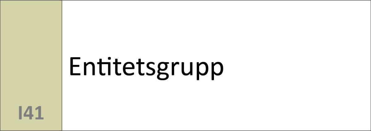 I41 Entitetsgrupp I41 Entitetsgrupp