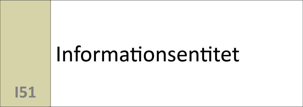 I51 Informationsentitet I51 Informationsentitet