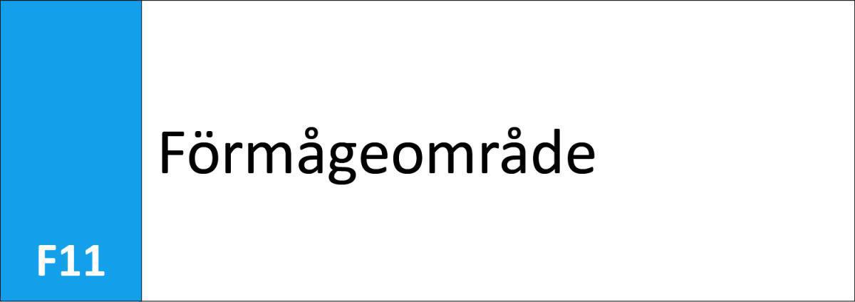 F11 Förmågeområde F11 Förmågeområde