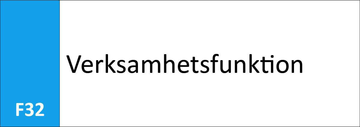 F32 Verksamhetsfunktion F32 Verksamhetsfunktion