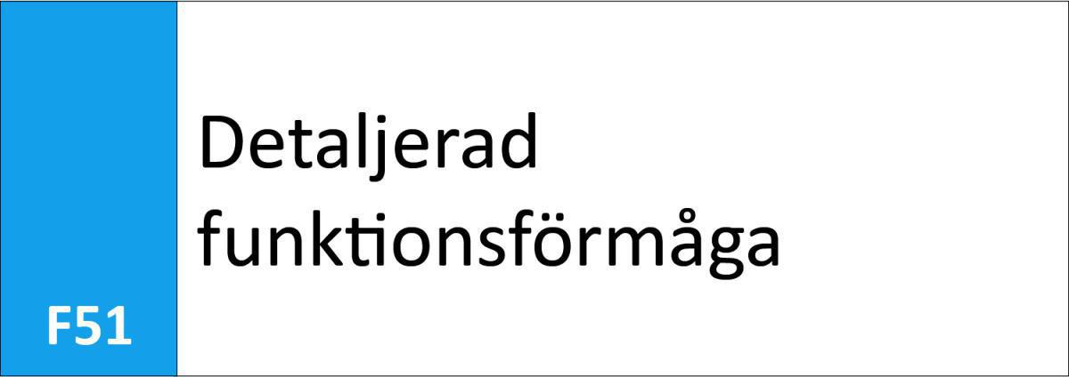F51 Detaljerad funktionsförmåga F51 Detaljerad funktionsförmåga