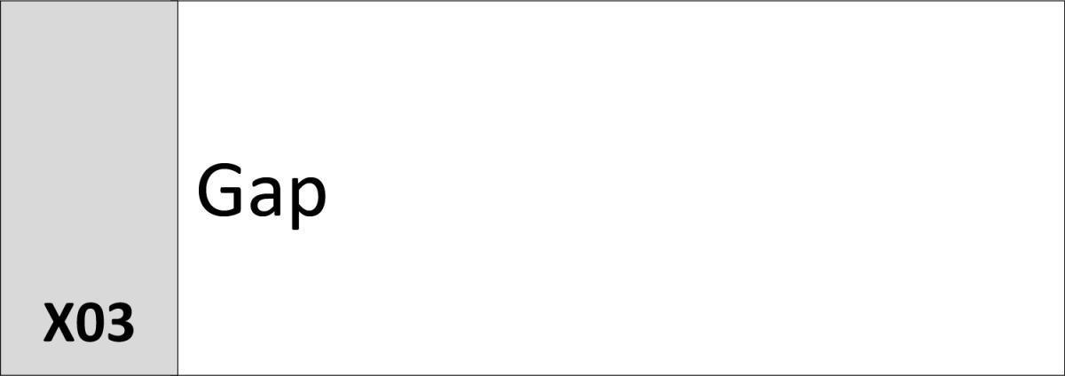 X03 Gap X03 Gap