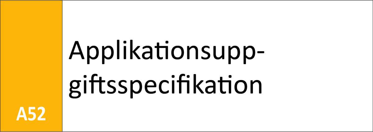 A52 Applikationsuppgiftsspecifikation