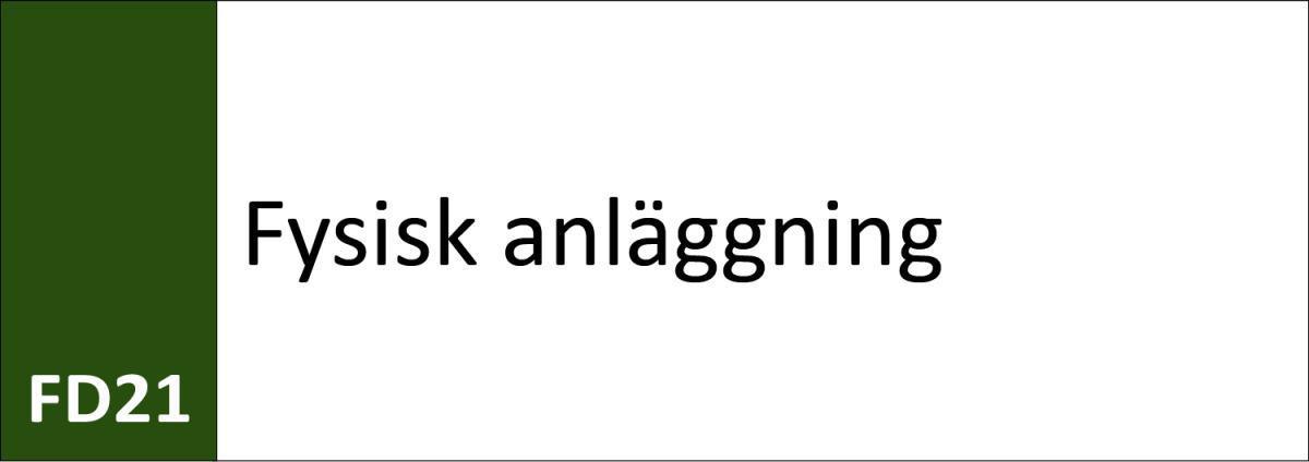 FD21 Fysisk anläggning FD21 Fysisk anläggning