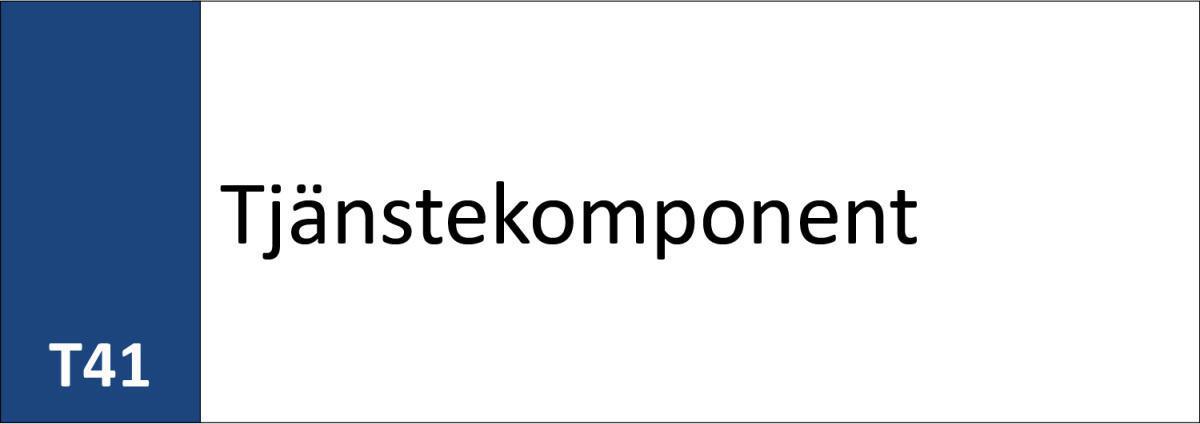 T41 Tjänstekomponent T41 Tjänstekomponent