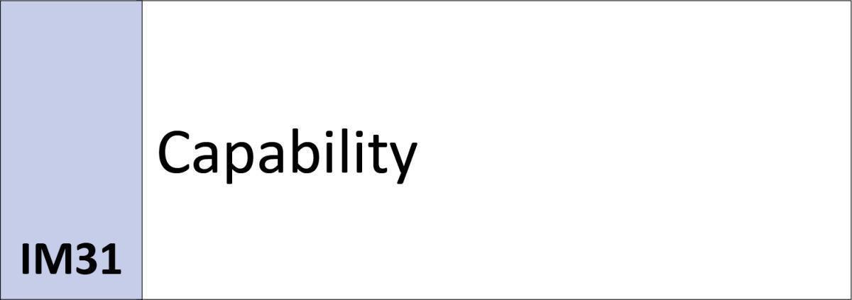 IM31 Capability IM31 Capability