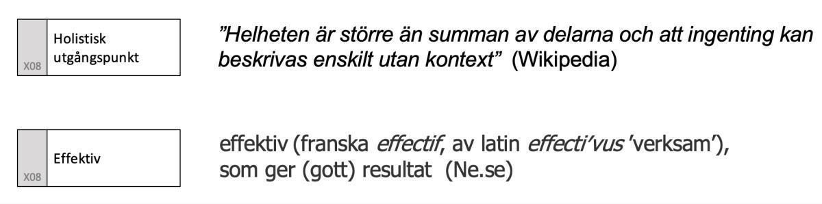 Holistisk utgångspunkt Holistisk utgångspunkt