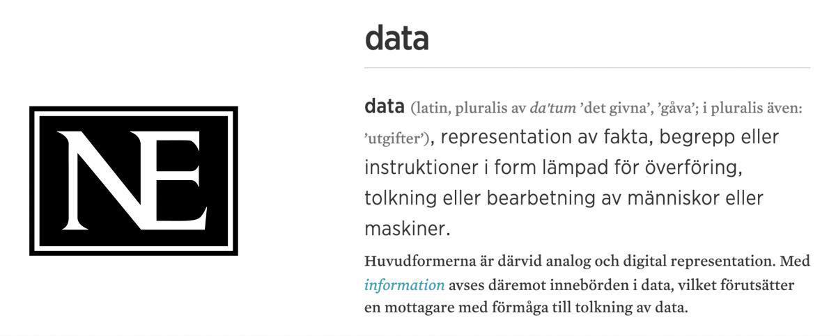 Kategorisering av data Kategorisering av data