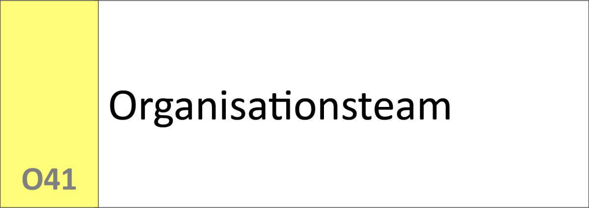 O41 Organisationsteam O41 Organisationsteam