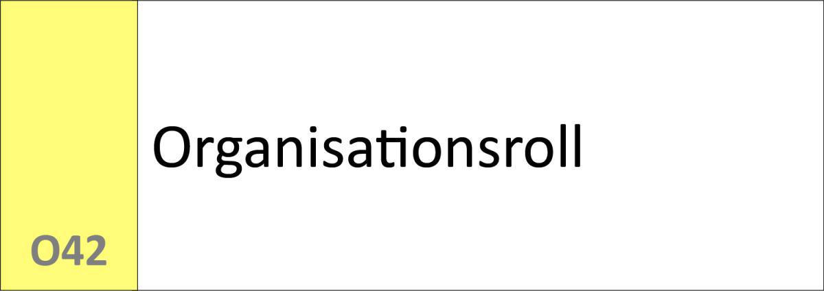 O42 Organisationsroll O42 Organisationsroll
