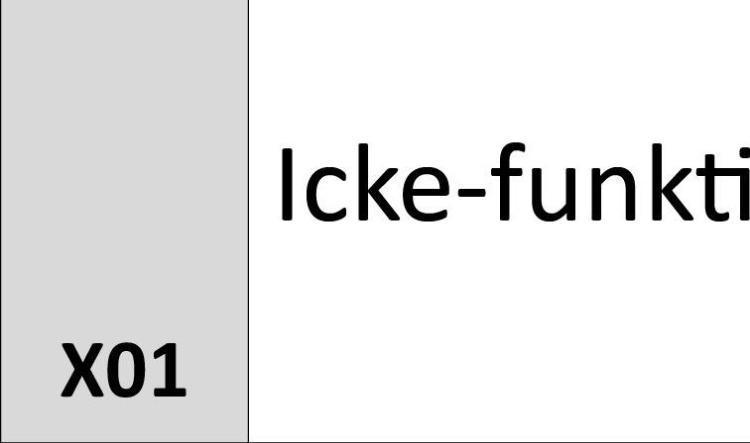 X01 Icke-funktionellt krav