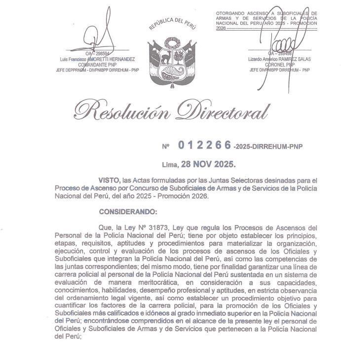 🚨SUBOFICIALES: ¡Publican Resolución Otorgando Ascensos!