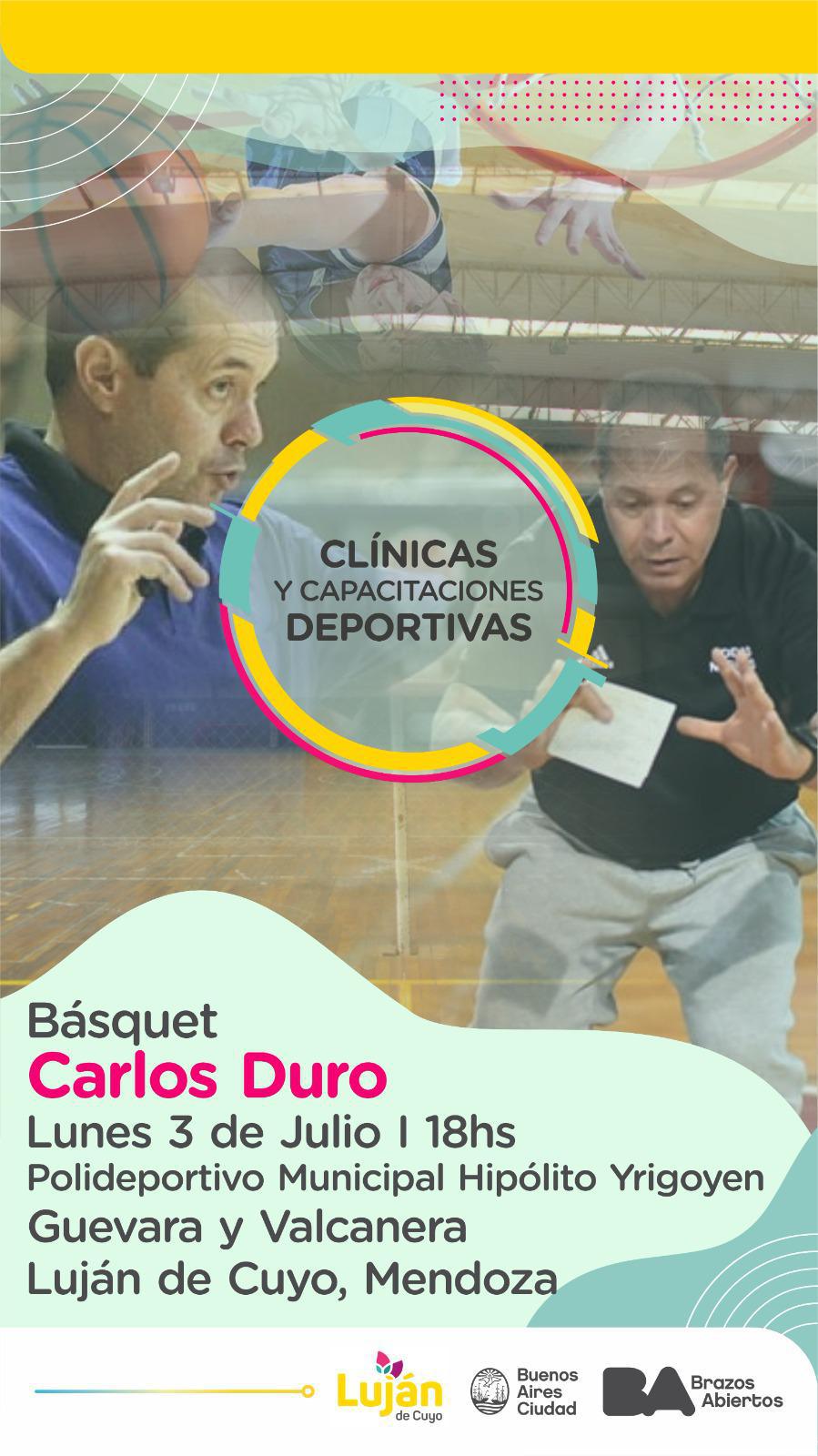 Carlos Duro, entrenador de básquet de Boca Juniors, estará en el Polideportivo Hipólito Yrigoyen