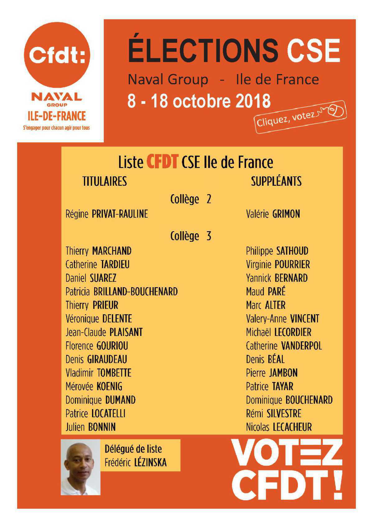 Les candidat-e-s CFDT en Ile-de-France