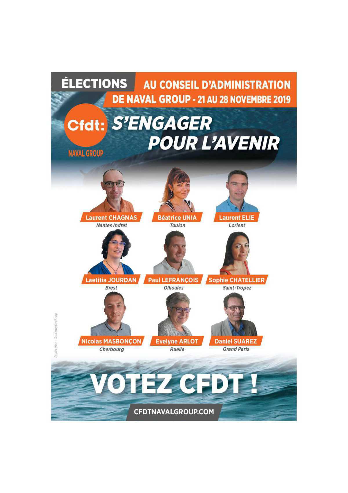Du 21 au 28 novembre 2019 : VOTEZ CFDT
