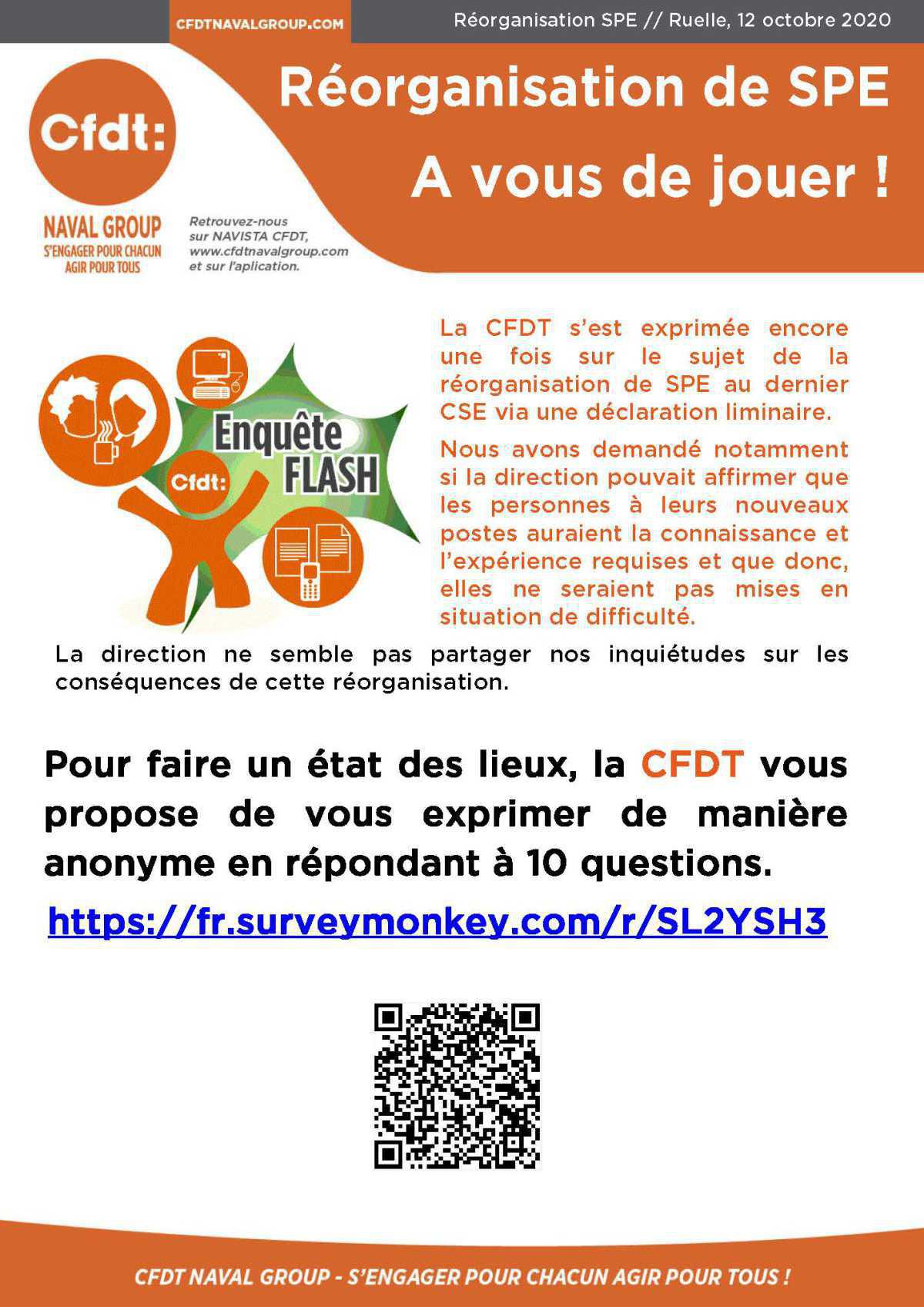 Réorganisation SPE -Enquête