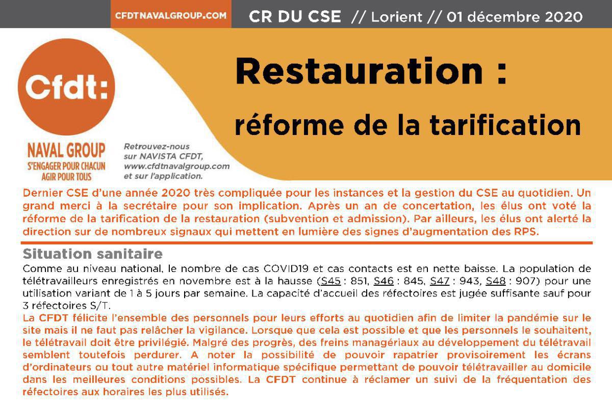 CR CSE du 1er décembre