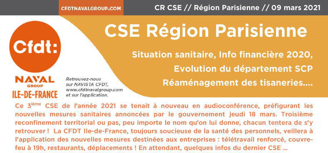 CSE RP - CR CFDT CSE du 9 mars 2021