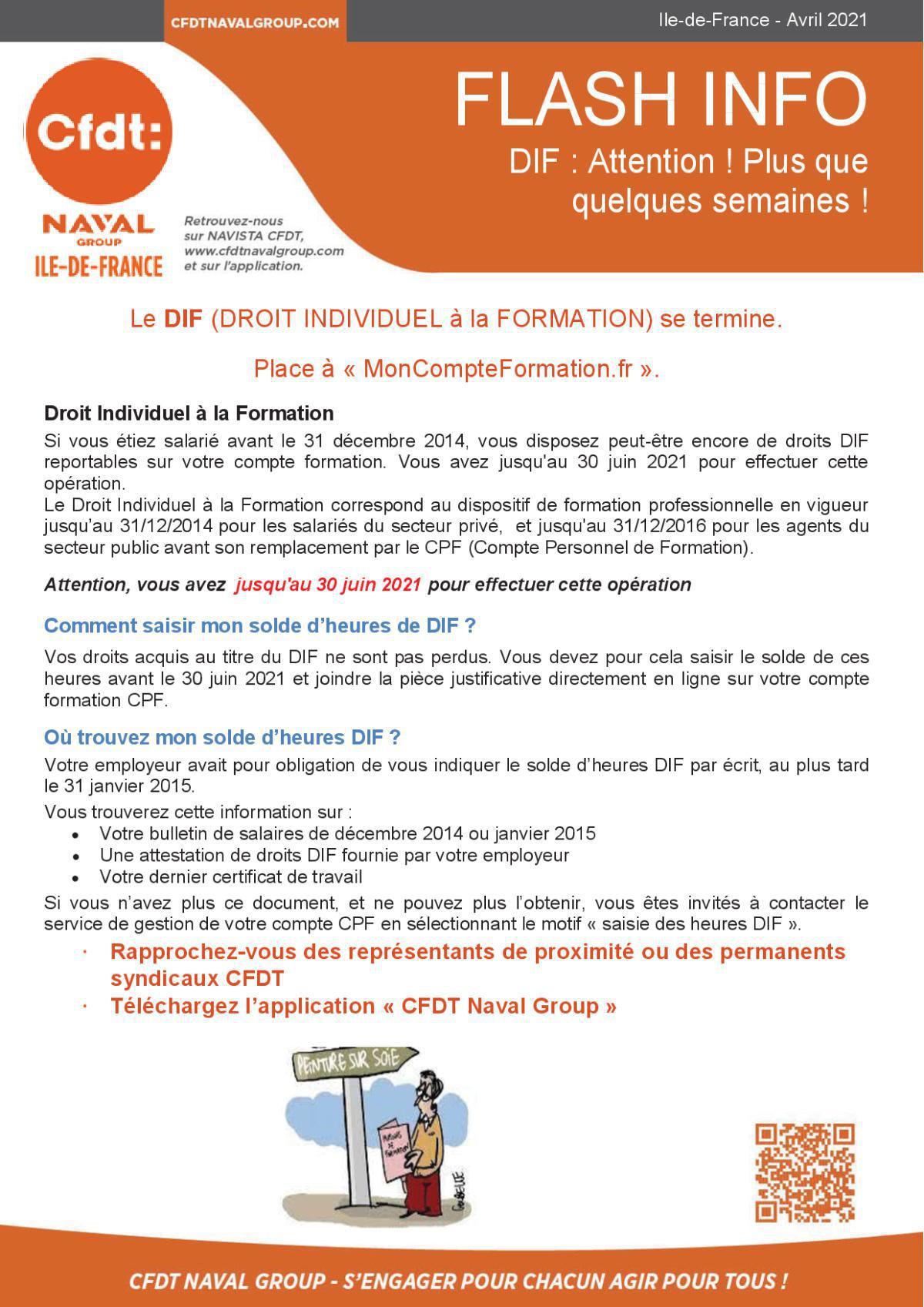 Flash Info DIF/CPF