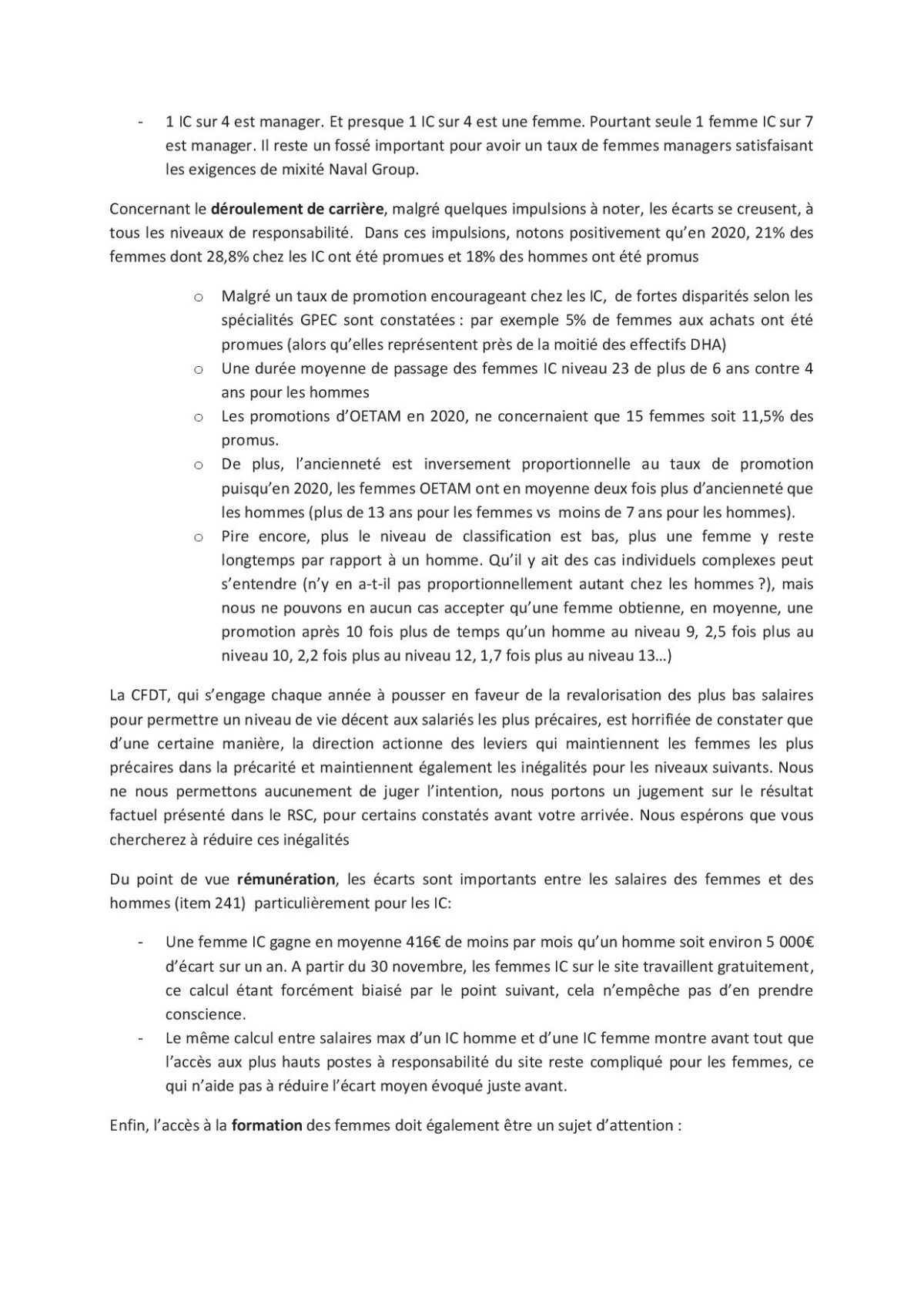 Motion Rapport de Situation Comparé du CSE septembre 