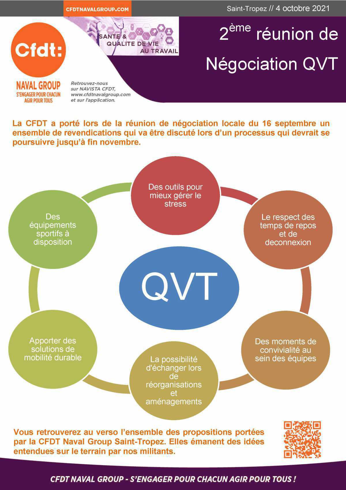 2ième réunion de négociation QVT à Saint-Tropez