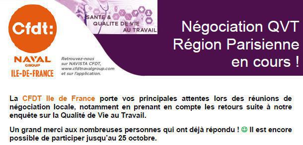Négociation QVT en Région Parisienne