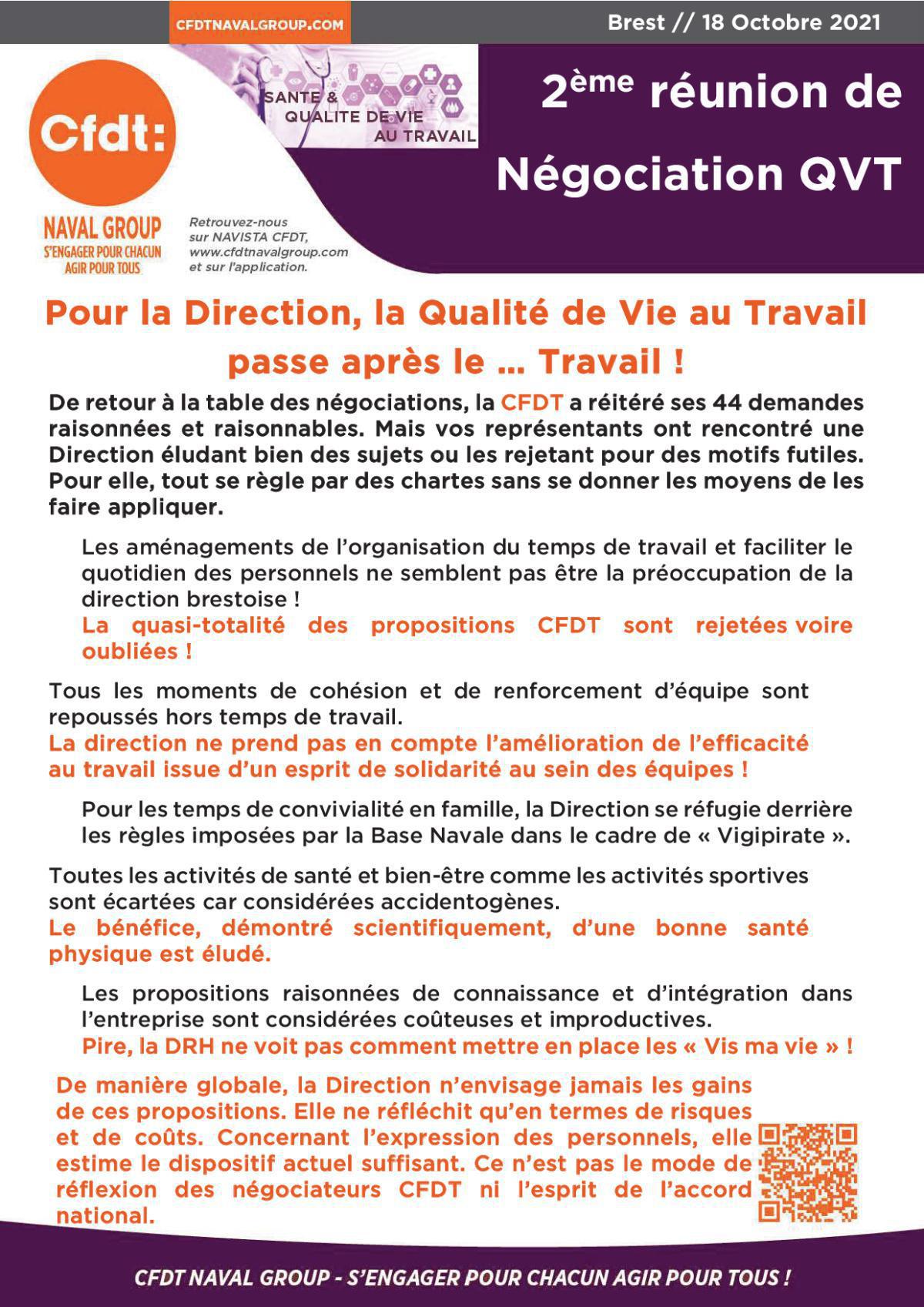 CR de le 2ème réunion de négo QVT Brest