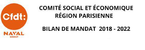 Bilan du mandat CFDT au CSE RP 2018-2022